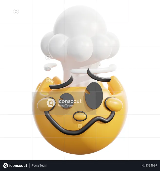 Exploding head 2 Emoji 3D Icon