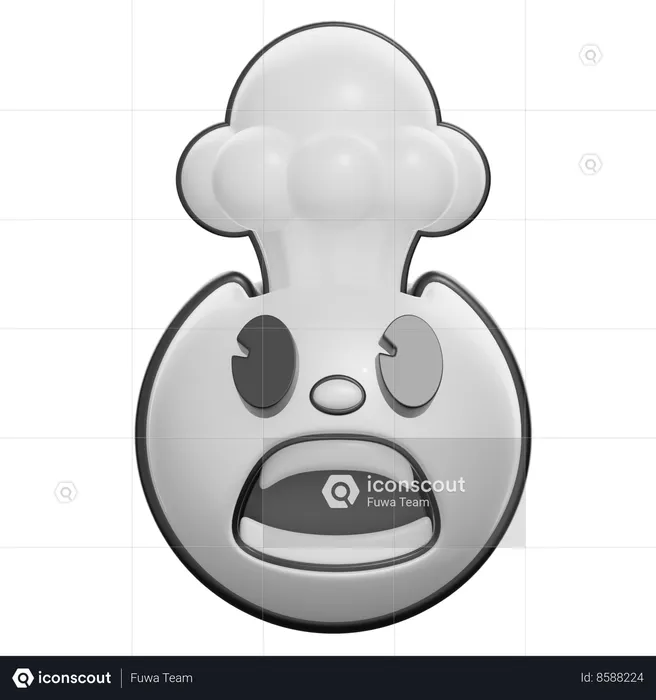 Exploding Head 2 Emoji 3D Icon