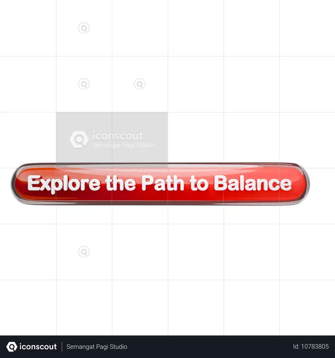 Explora el camino hacia el equilibrio  3D Icon