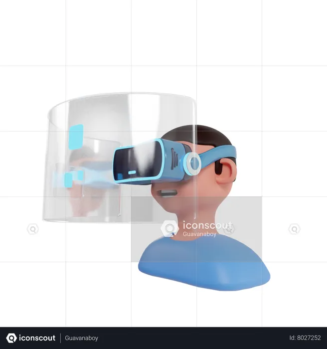 Exploring Virtual World  3D Icon