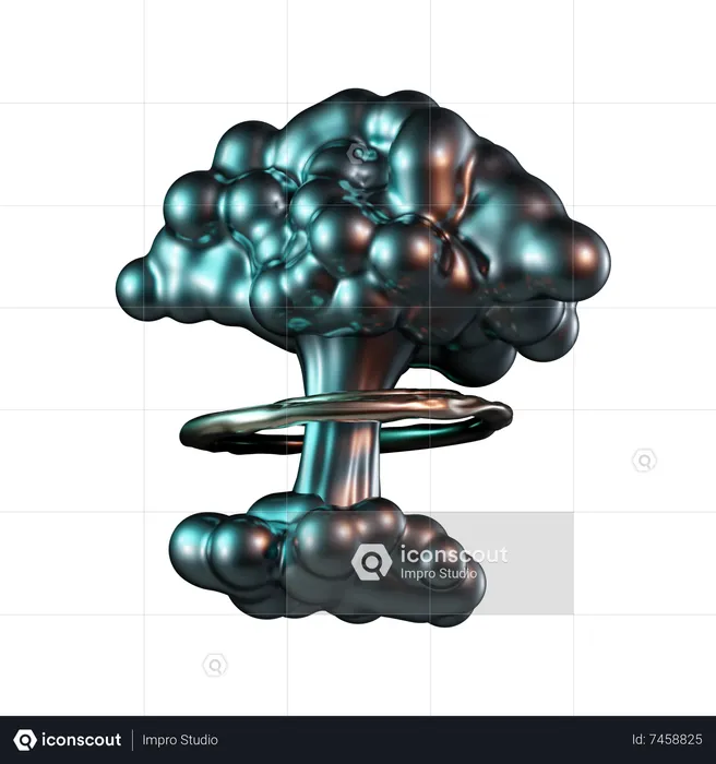 Explosão nuclear  3D Icon