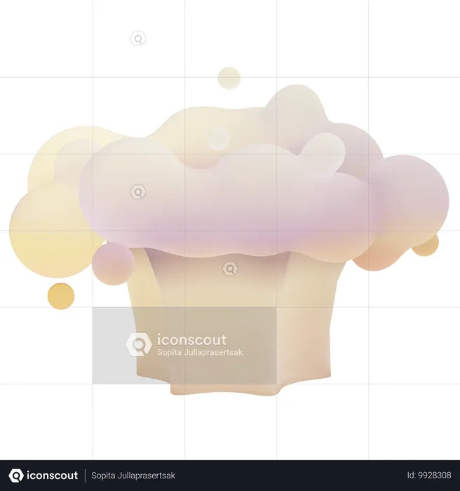 Explosion Cloud Emoji 3D Icon
