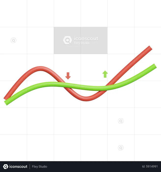 Exponential Moving Average  3D Icon