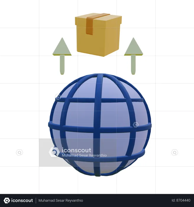 Exportación global  3D Icon