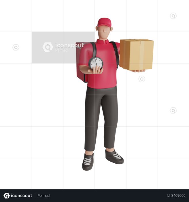Express courier service 3D Illustration