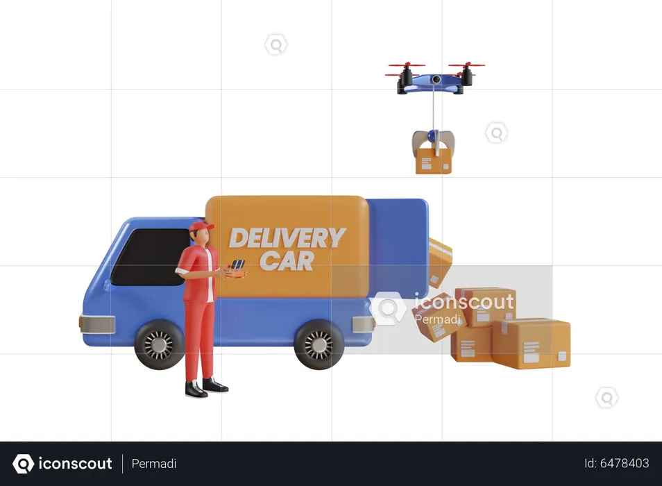 Express Delivery  3D Illustration