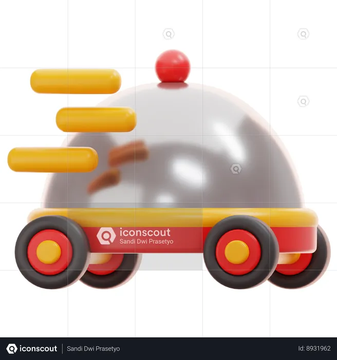 Express Food Delivery  3D Icon