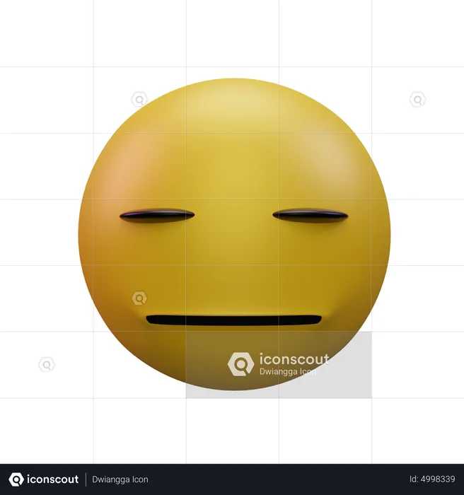 Expressionless Emoji 3D Icon