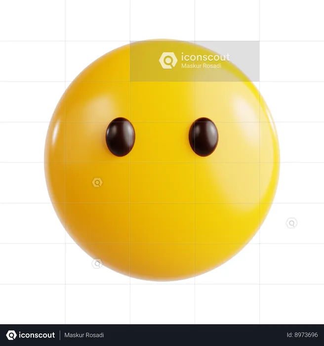 Expressionless Emoji Emoji 3D Icon