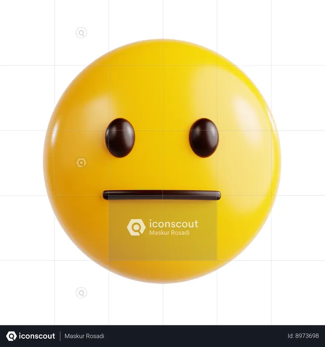 Expressionless Emoji Emoji 3D Icon