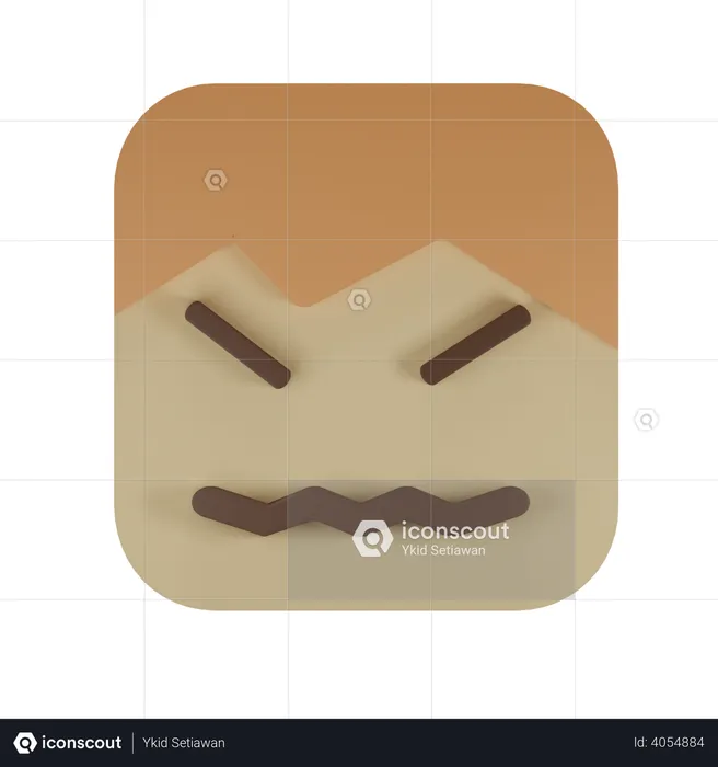 Expressionless face Emoji 3D Emoji