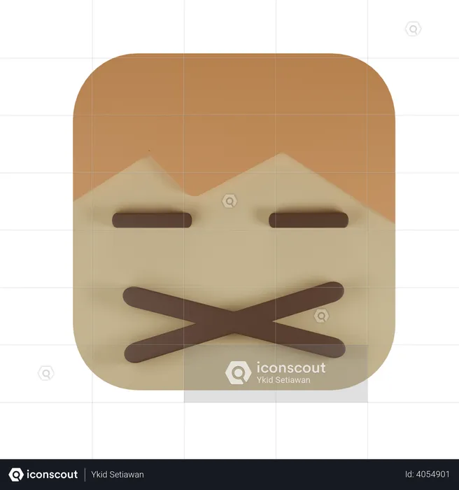 Expressionless face Emoji 3D Emoji