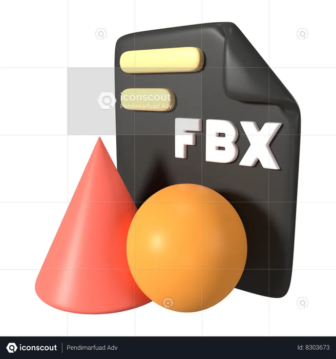 Extensão do arquivo fbx  3D Icon