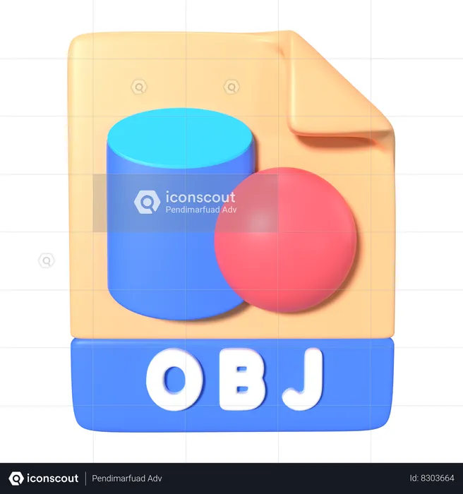 Extensão do arquivo obj  3D Icon