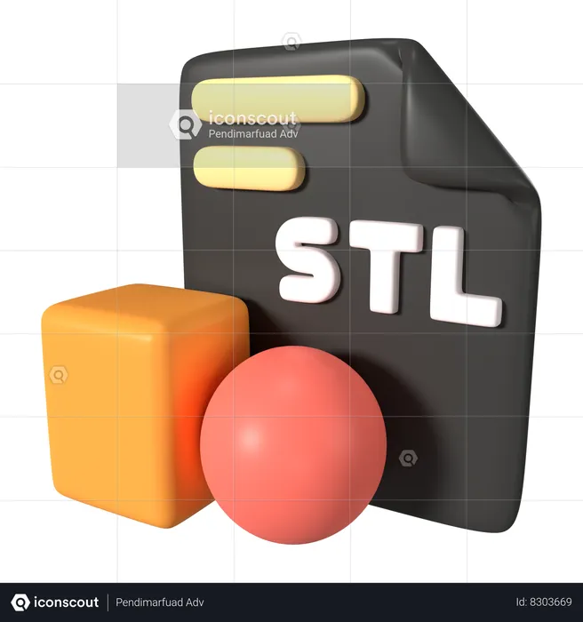 Extensão de arquivo stl  3D Icon