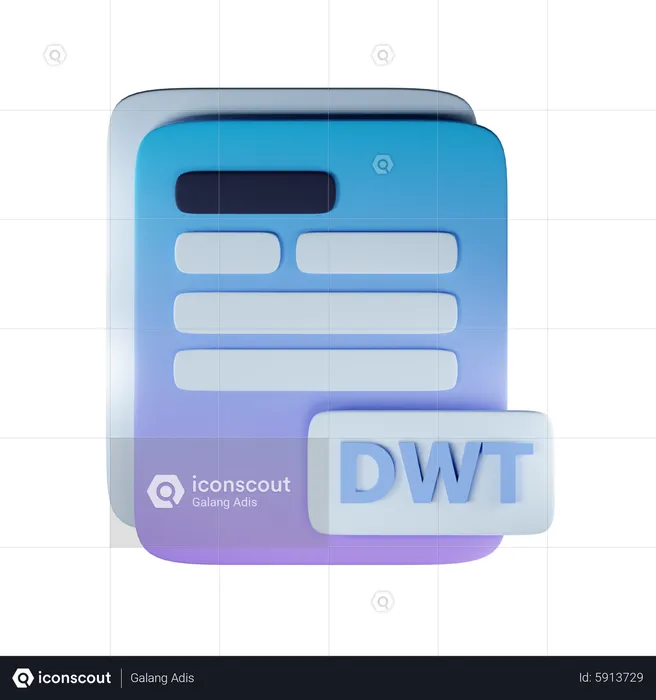 Extensión de archivo dwt  3D Icon