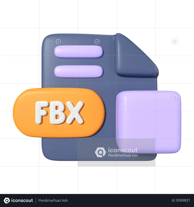 Extension de fichier FBX  3D Icon