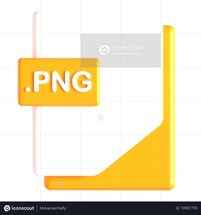 Extensión png  3D Icon