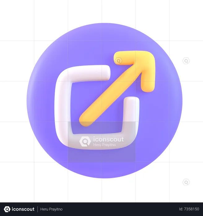 External Link  3D Icon