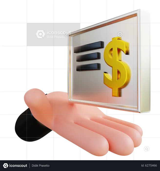 Extrato bancário  3D Icon