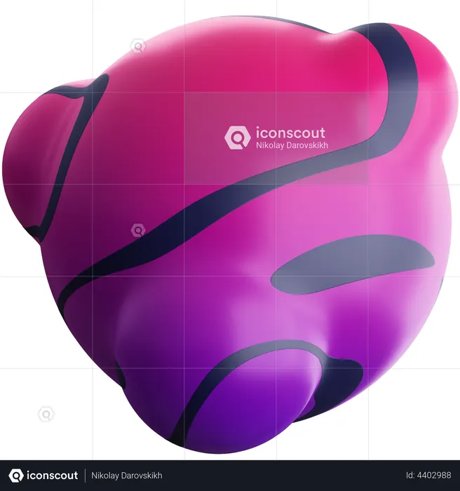 Extruded Sphere  3D Illustration