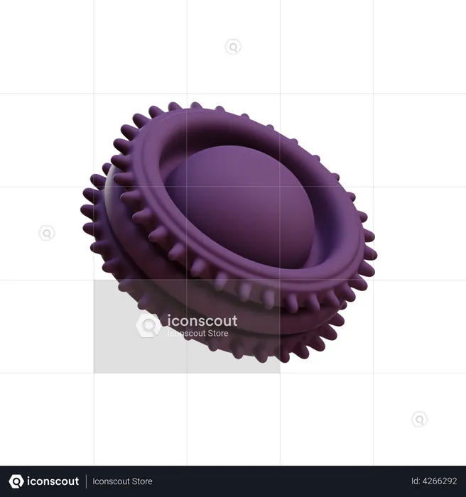 Extruded Tyre  3D Illustration
