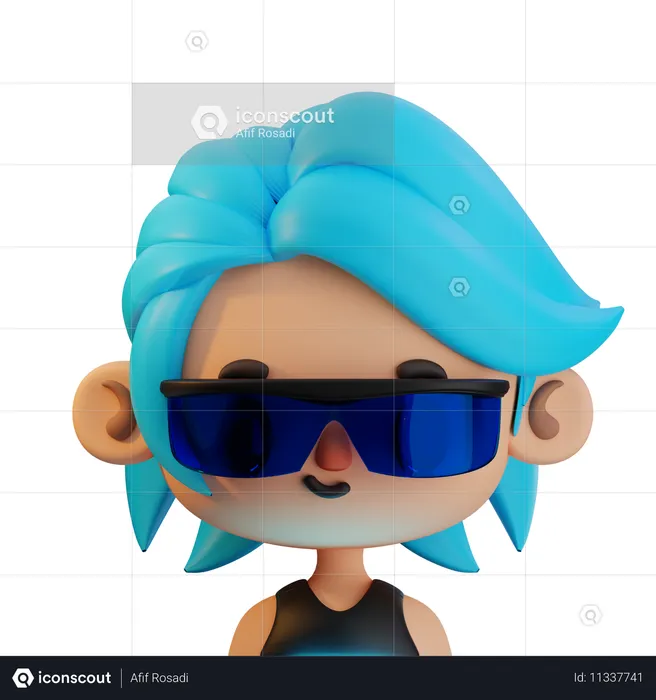 Exzentriker mit Brille  3D Icon