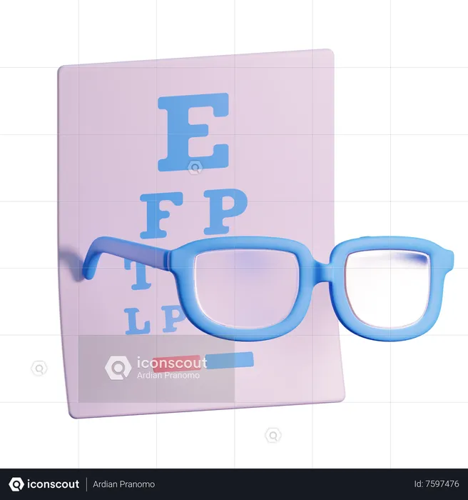 Eye Chart  3D Icon