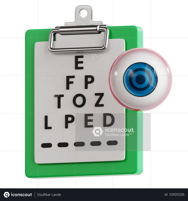 Eye Examination  3D Icon