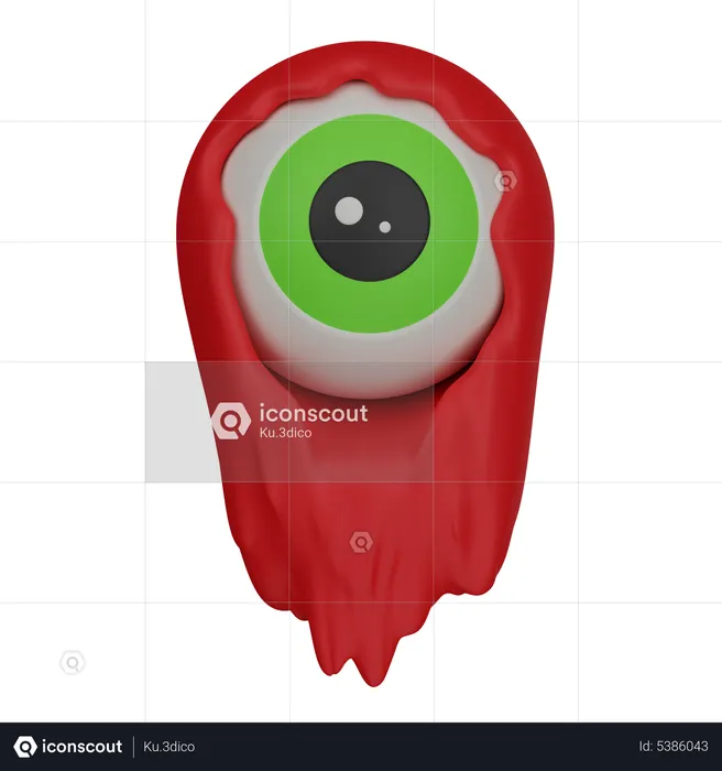 Eye in blood  3D Icon