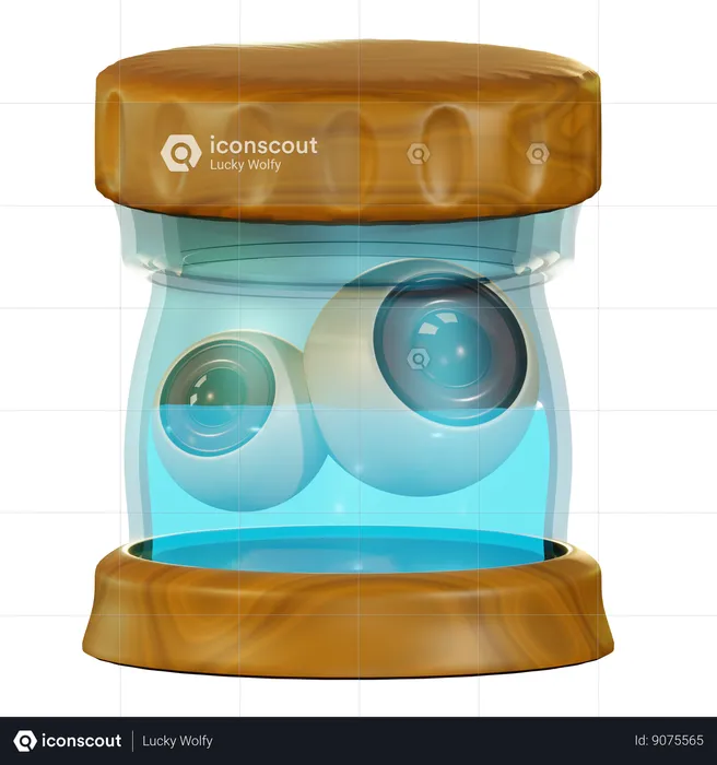 Eye Inside Jar  3D Icon