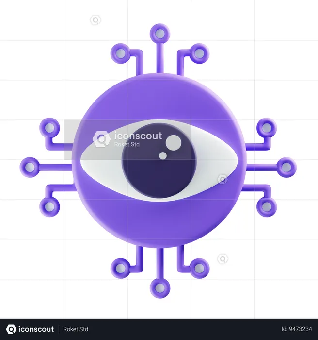 Eye Recognition  3D Icon