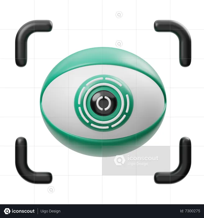 Eye Recognition  3D Icon