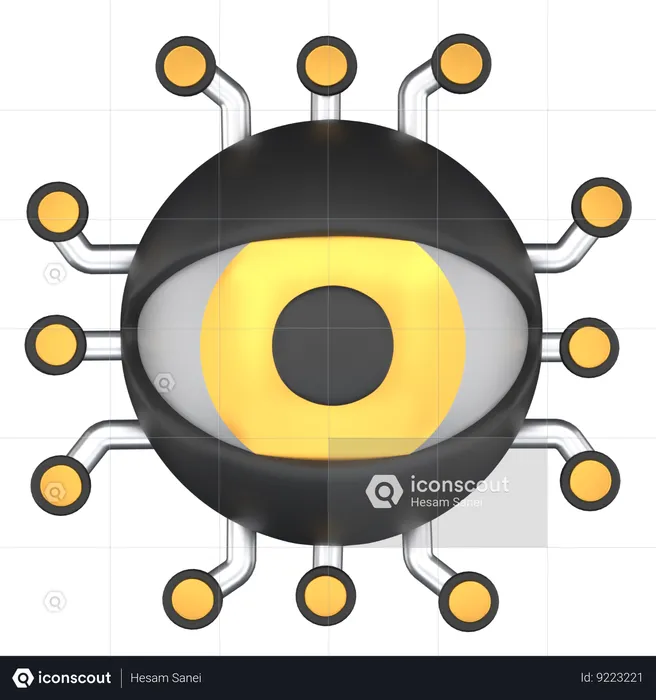 Eye Scan  3D Icon