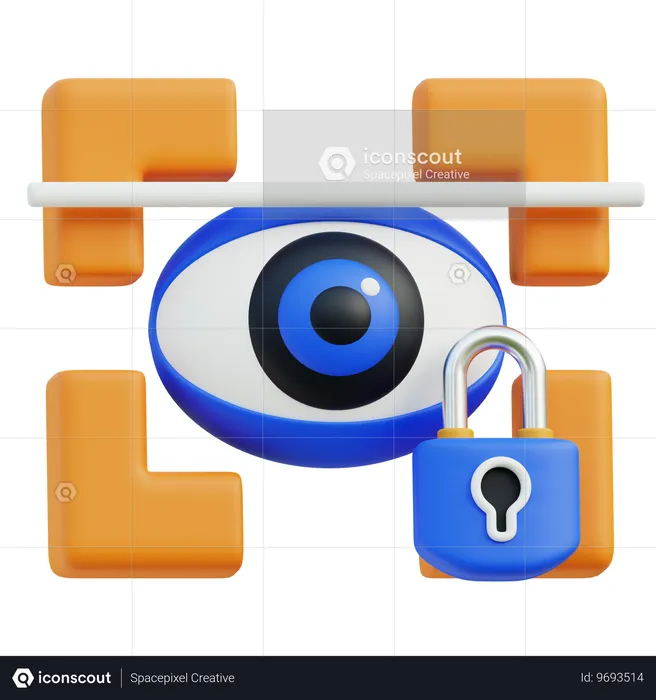 Eye Scan  3D Icon