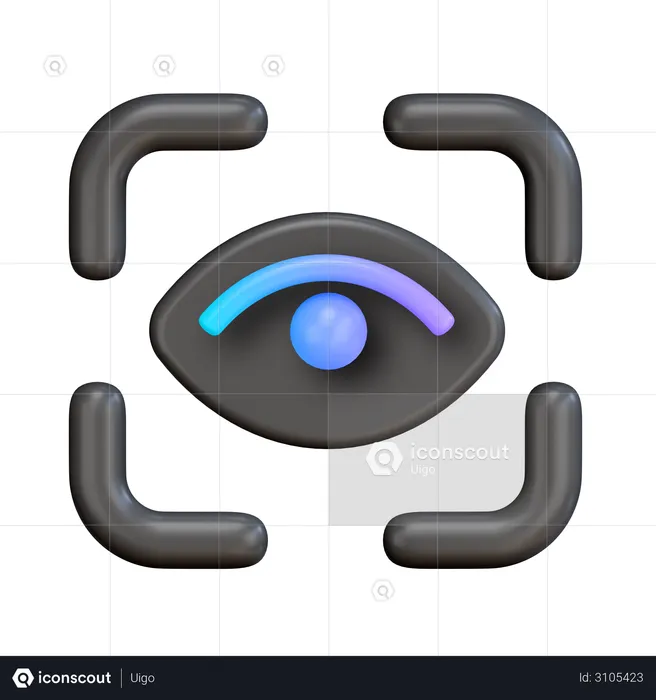 Eye Scan  3D Illustration