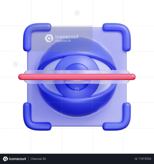 Eye Scanner  3D Icon