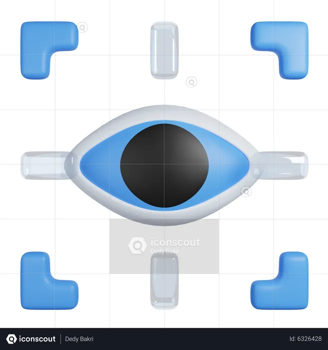 Eye Scanner  3D Icon