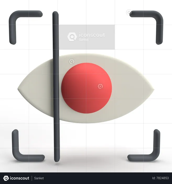 Eye Scanner  3D Icon