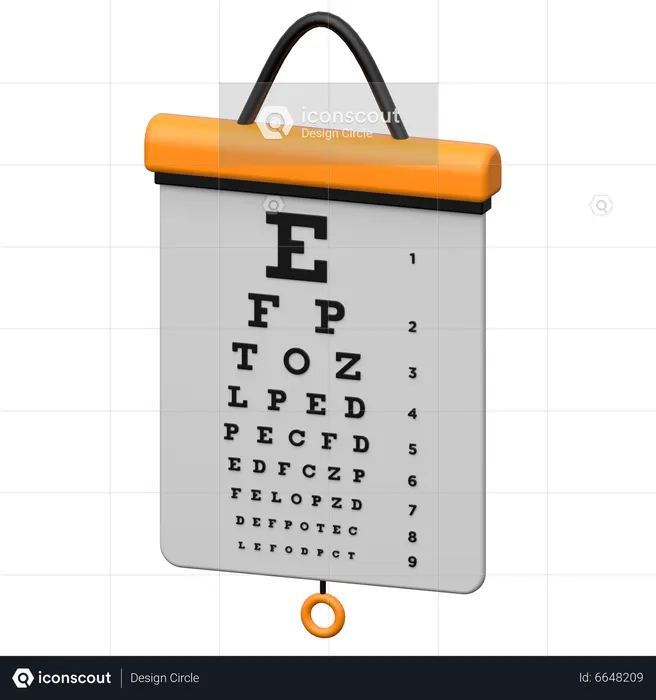Eye test  3D Icon
