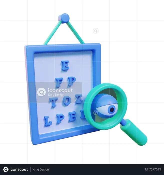 Eye Test  3D Icon