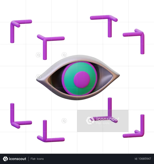 Eye Tracking  3D Icon