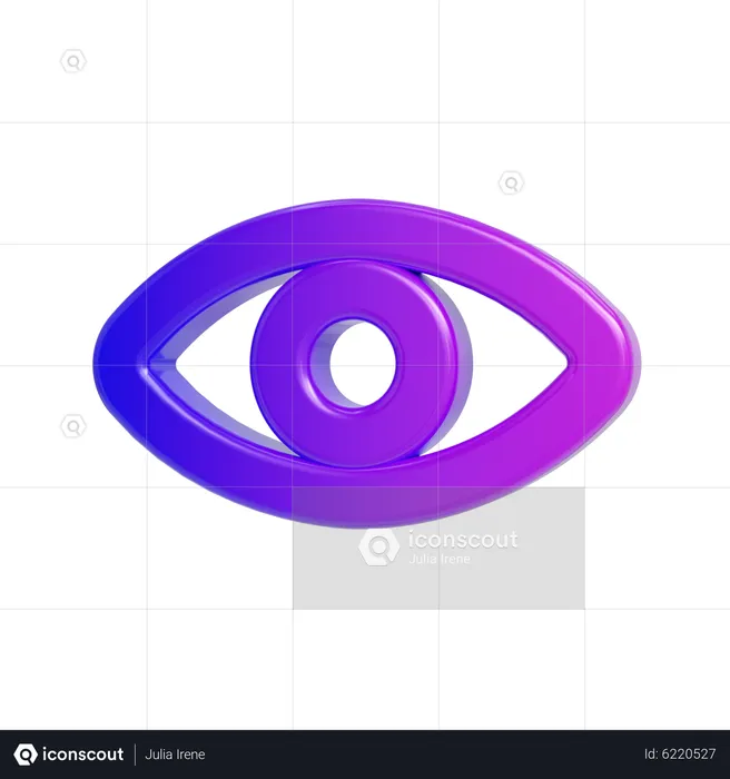 Eye vision  3D Icon