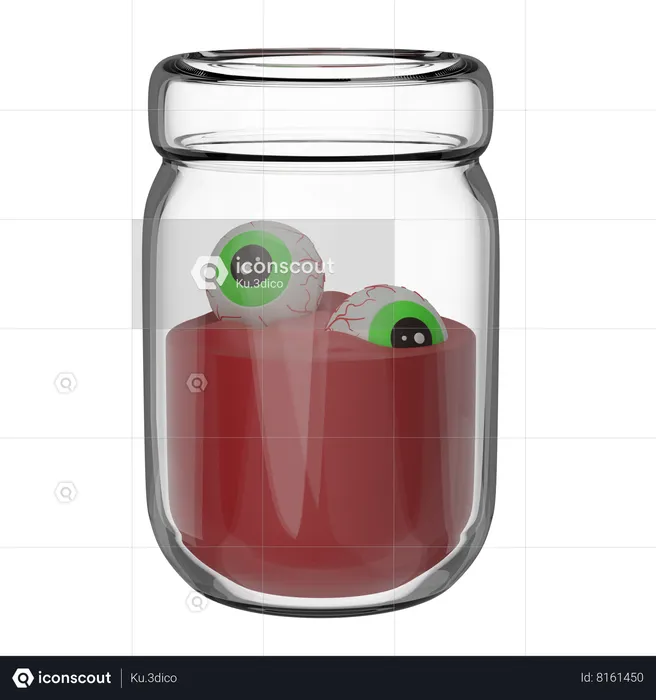 Eyeball Jar  3D Icon