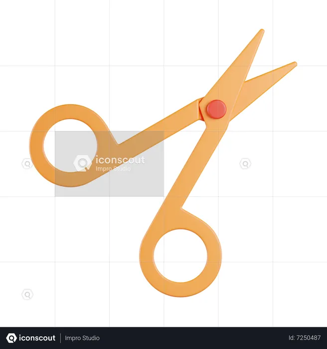 Premium PSD  3d cosmetic scissors icon