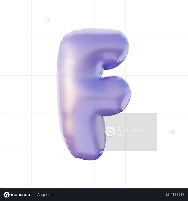 F Alphabet  3D Illustration