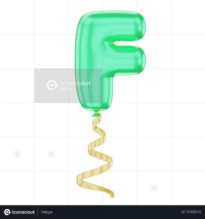 F 풍선  3D Icon