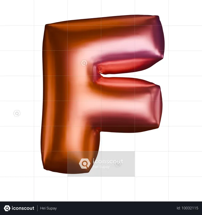 F 風船型文字  3D Icon