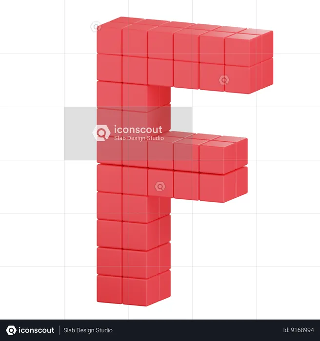 F Latter  3D Icon