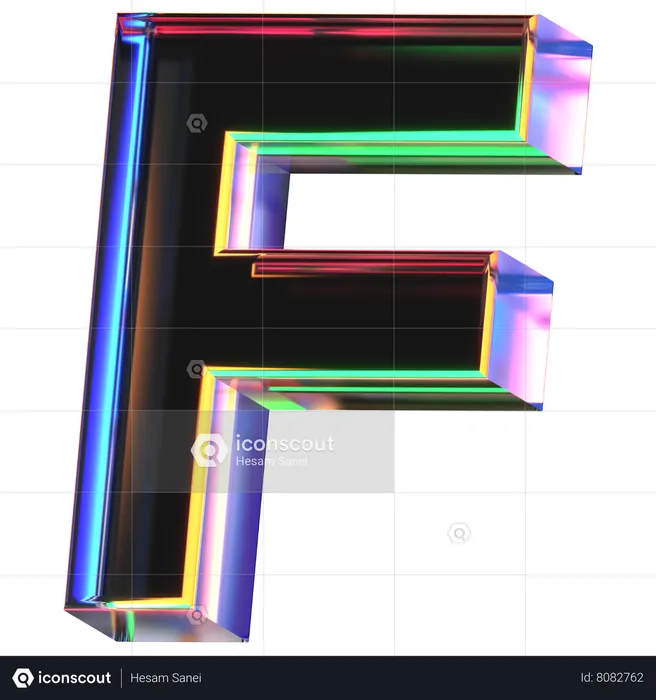 Buchstabe f  3D Icon